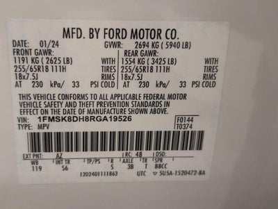 2024 Ford Explorer XLT 4WD