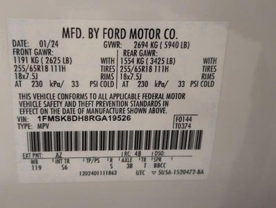 2024 Ford Explorer XLT 4WD