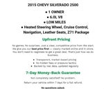 2015 Chevrolet Silverado 2500 HD CREW CAB PICKUP - STANDARD BED