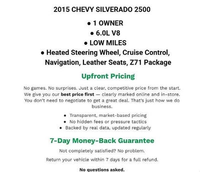 2015 Chevrolet Silverado 2500 HD CREW CAB PICKUP - STANDARD BED