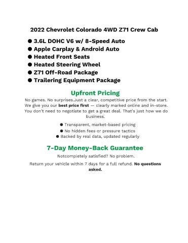 2022 Chevrolet Colorado 4WD Crew Cab 128 Z71