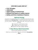 2019 GMC Acadia AWD 4dr SLT w/SLT-1