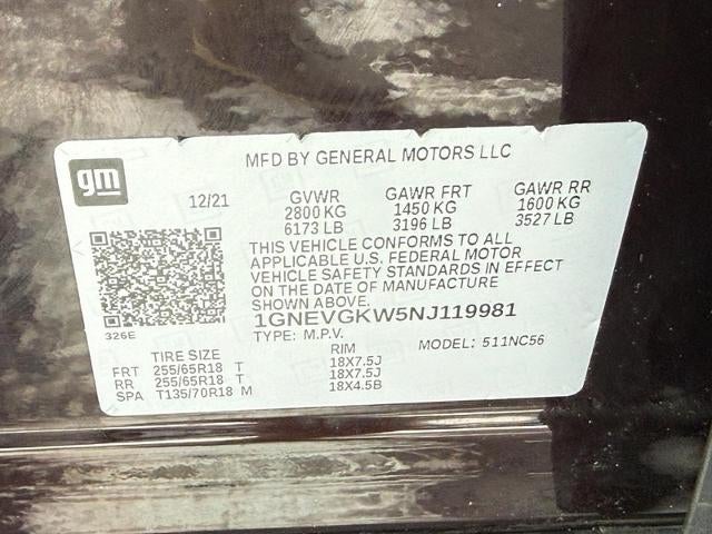 2022 Chevrolet Traverse AWD 4dr LT Cloth w/1LT