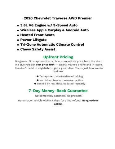 2020 Chevrolet Traverse AWD 4dr Premier