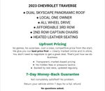 2023 Chevrolet Traverse AWD 4dr Premier