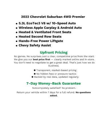 2022 Chevrolet Suburban 4WD 4dr Premier