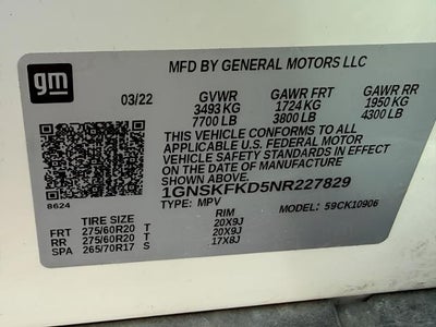 2022 Chevrolet Suburban 4WD 4dr Premier