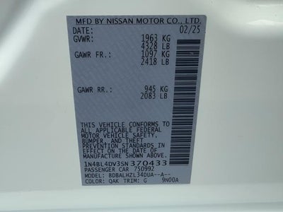 2025 Nissan Altima SV FWD