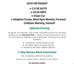 2018 Volkswagen Passat 2.0T SE Auto