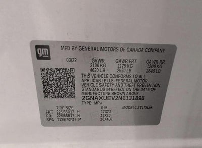 2022 Chevrolet Equinox AWD 4dr LT w/1LT
