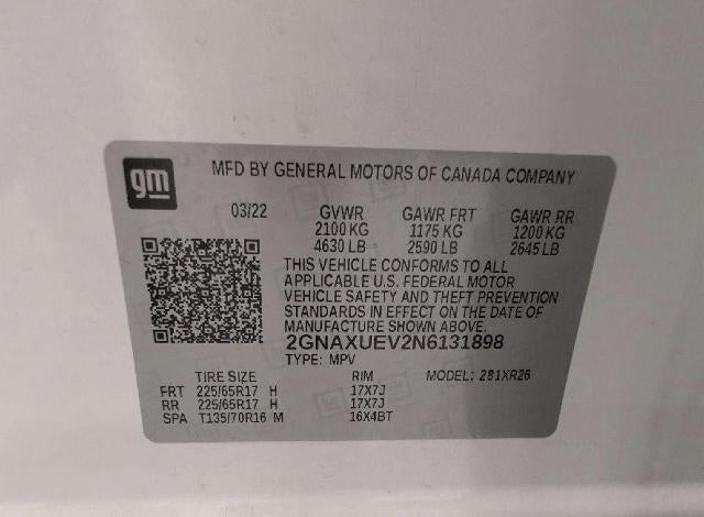 2022 Chevrolet Equinox AWD 4dr LT w/1LT