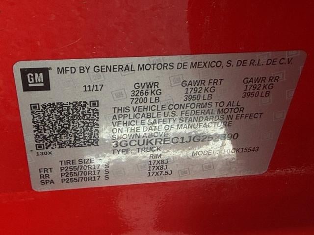 2018 Chevrolet Silverado 1500 4WD Crew Cab 143.5 LT w/1LT