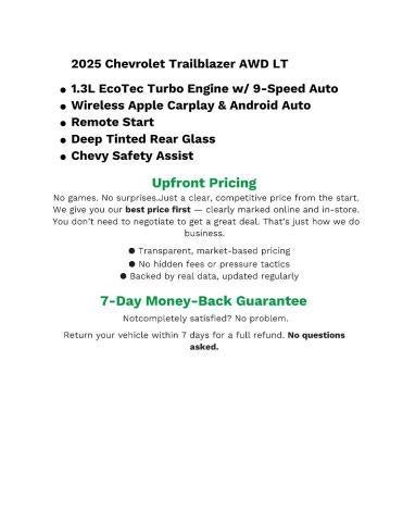 2025 Chevrolet Trailblazer AWD 4dr LT